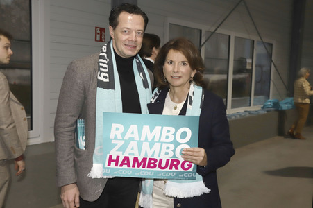 Wahlkampfabschluss der CDU zur Bürgerschaftswahl 2025 in Hmburg