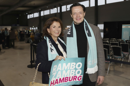 Wahlkampfabschluss der CDU zur Bürgerschaftswahl 2025 in Hmburg