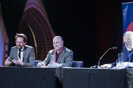 Colum McCann und Jan-Gregor Kremp auf der lit.Cologne 2025 in Köln