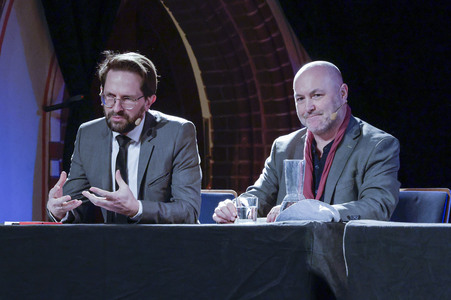 Colum McCann und Jan-Gregor Kremp auf der lit.Cologne 2025 in Köln