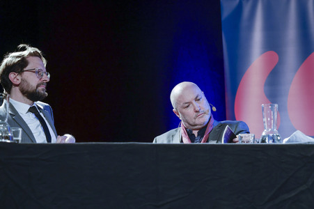 Colum McCann und Jan-Gregor Kremp auf der lit.Cologne 2025 in Köln