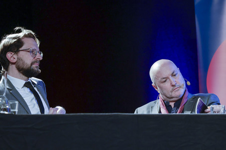 Colum McCann und Jan-Gregor Kremp auf der lit.Cologne 2025 in Köln