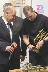 Olaf Scholz auf der Internationalen Handwerksmesse in München