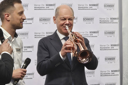 Olaf Scholz auf der Internationalen Handwerksmesse in München