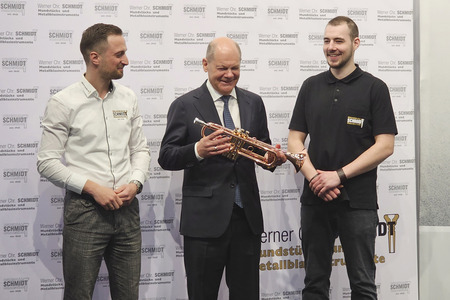 Olaf Scholz auf der Internationalen Handwerksmesse in München