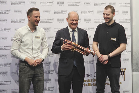 Olaf Scholz auf der Internationalen Handwerksmesse in München