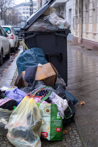 Streik der Stadtreinigung BSR in Berlin