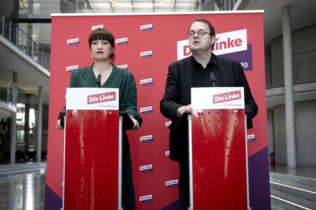 Pressestatement der Partei Die Linke in Berlin
