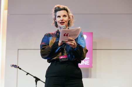 Roberto Saviano und Barbara Auer auf der lit.Cologne 2025 in Köln