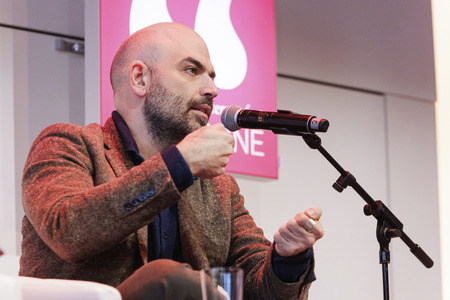 Roberto Saviano und Barbara Auer auf der lit.Cologne 2025 in Köln