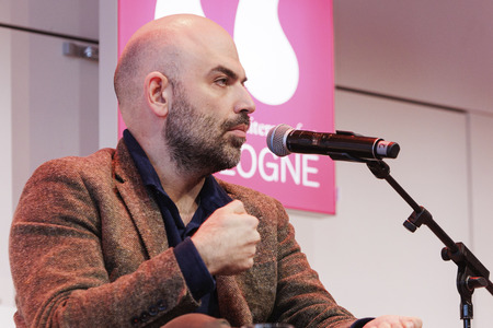 Roberto Saviano und Barbara Auer auf der lit.Cologne 2025 in Köln