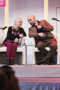 Roberto Saviano und Barbara Auer auf der lit.Cologne 2025 in Köln
