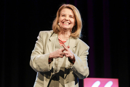 Annette Frier und Maren Kroymann auf der lit.Cologne 2025 in Köln