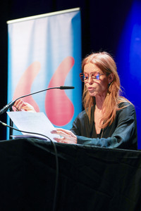Esther Schweins, Dietmar Bär und Thomas Böhm auf der lit.Cologne 2025 in Köln