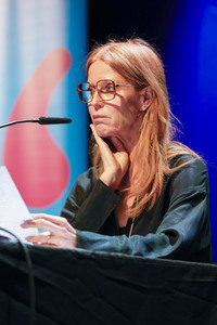 Esther Schweins, Dietmar Bär und Thomas Böhm auf der lit.Cologne 2025 in Köln