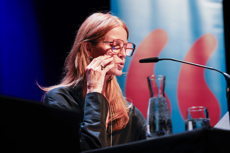 Esther Schweins, Dietmar Bär und Thomas Böhm auf der lit.Cologne 2025 in Köln
