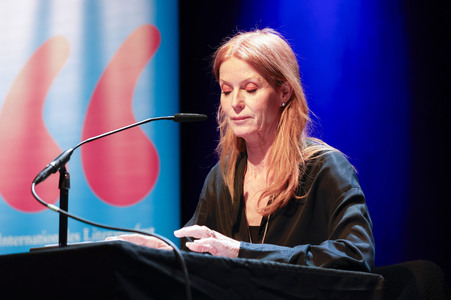 Esther Schweins, Dietmar Bär und Thomas Böhm auf der lit.Cologne 2025 in Köln