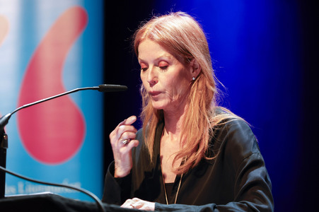 Esther Schweins, Dietmar Bär und Thomas Böhm auf der lit.Cologne 2025 in Köln