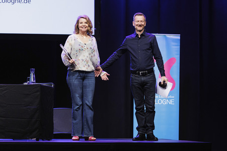 Annette Frier und Michael Kessler auf der lit.Cologne 2025 in Köln