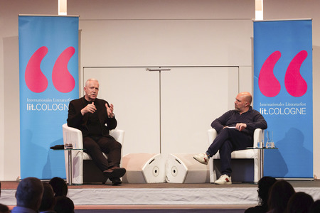 Alexander Herrmann und Miguel Calero auf der lit.Cologne 2025 in Köln