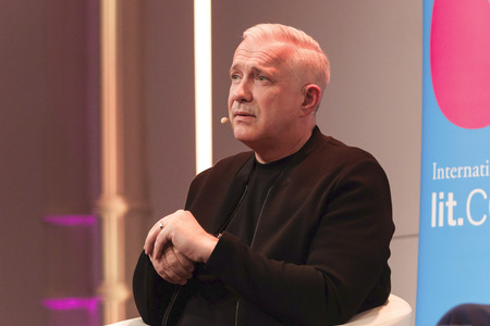 Alexander Herrmann und Miguel Calero auf der lit.Cologne 2025 in Köln