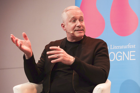 Alexander Herrmann und Miguel Calero auf der lit.Cologne 2025 in Köln