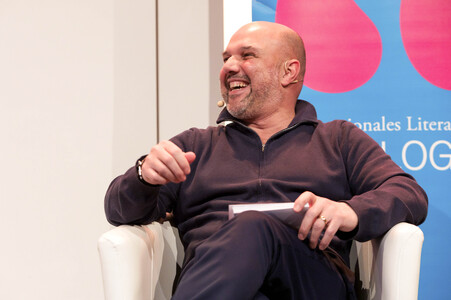 Alexander Herrmann und Miguel Calero auf der lit.Cologne 2025 in Köln