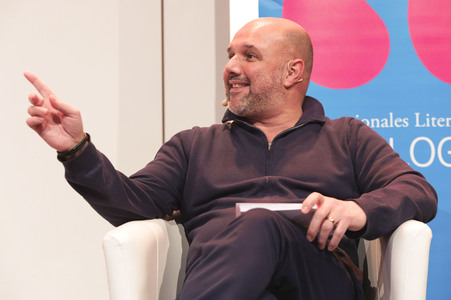 Alexander Herrmann und Miguel Calero auf der lit.Cologne 2025 in Köln