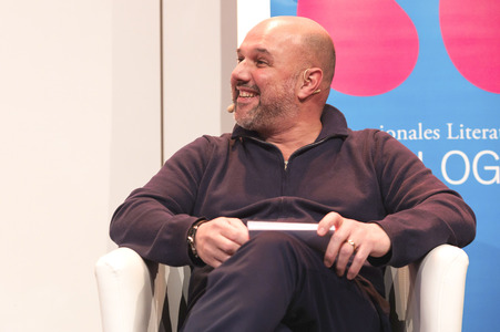 Alexander Herrmann und Miguel Calero auf der lit.Cologne 2025 in Köln