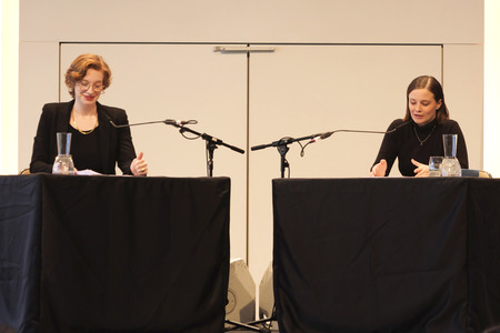 Luise Wolfram und Jasna Fritzi Bauer auf der lit.Cologne 2025 in Köln