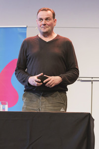 Devid Striesow und Paul Ingendaay  auf der lit.Cologne 2025 in Köln