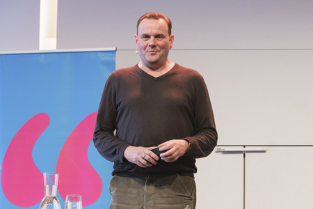 Devid Striesow und Paul Ingendaay  auf der lit.Cologne 2025 in Köln