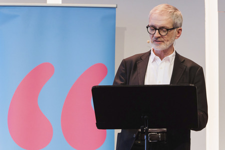 Devid Striesow und Paul Ingendaay  auf der lit.Cologne 2025 in Köln