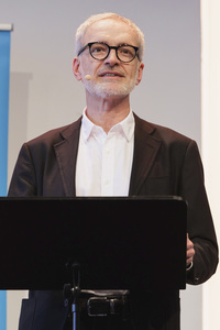 Devid Striesow und Paul Ingendaay  auf der lit.Cologne 2025 in Köln