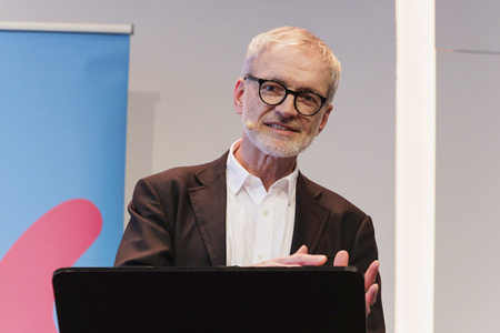 Devid Striesow und Paul Ingendaay  auf der lit.Cologne 2025 in Köln