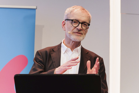 Devid Striesow und Paul Ingendaay  auf der lit.Cologne 2025 in Köln