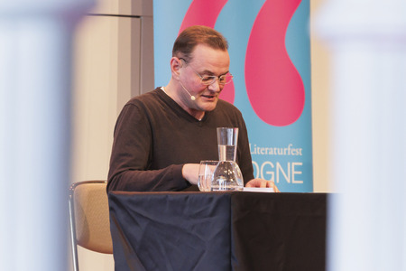 Devid Striesow und Paul Ingendaay  auf der lit.Cologne 2025 in Köln