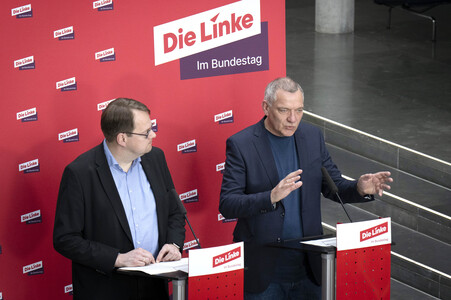 Pressestatement der Partei Die Linke in Berlin