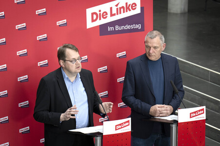 Pressestatement der Partei Die Linke in Berlin