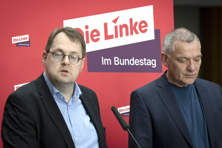 Pressestatement der Partei Die Linke in Berlin
