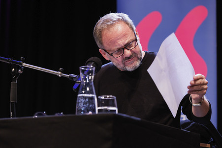 Samuel Finzi, Nina Kunzendorf und Jakob Hein auf der lit.Cologne 2025 in Köln