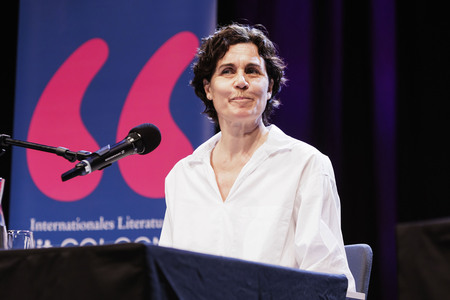 Samuel Finzi, Nina Kunzendorf und Jakob Hein auf der lit.Cologne 2025 in Köln