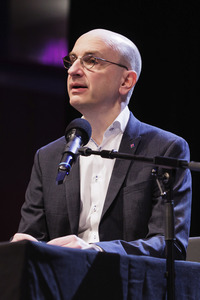 Samuel Finzi, Nina Kunzendorf und Jakob Hein auf der lit.Cologne 2025 in Köln