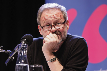 Samuel Finzi, Nina Kunzendorf und Jakob Hein auf der lit.Cologne 2025 in Köln