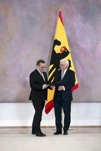 Entlassung der Bundesregierung durch den Bundespräsidenten in Berlin