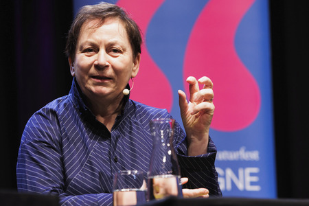 Anne Enright und Anna Schudt auf der lit.Cologne 2025 in Köln