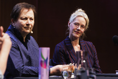 Anne Enright und Anna Schudt auf der lit.Cologne 2025 in Köln