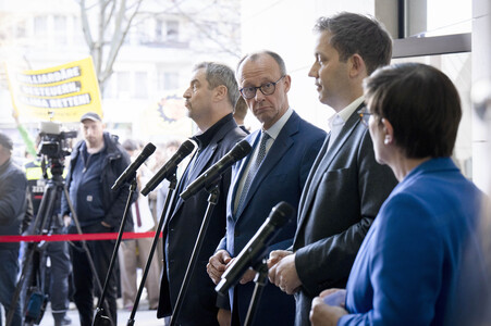 Gemeinsames Auftaktstatement der Parteivorsitzenden von CDU, CSU und SPD zur Bildung einer neuen Regierungskoalition in Berlin