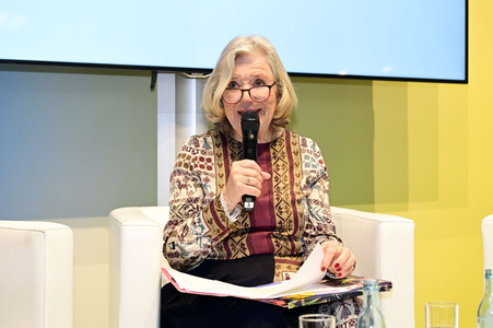 Dana Golombek von Senden und Jutta Speidel auf der Leipziger Buchmesse 2025