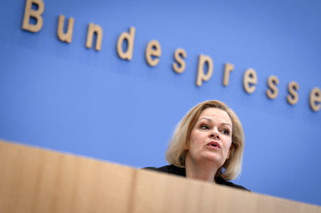 Bundespressekonferenz zur Bilanz der Migrationspolitik in der aktuellen Legislaturperiode in Berlin